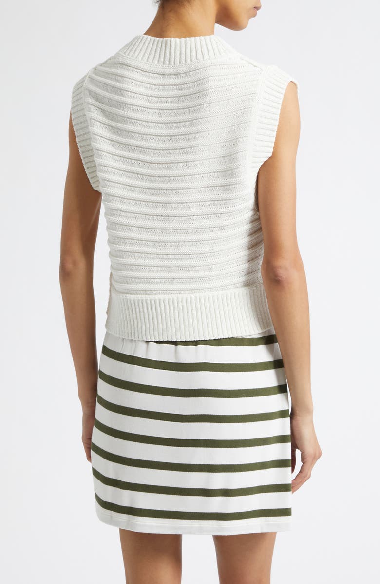 Derek Lam 10 Crosby Bryce Sweater Vest, Alternate, color, Marshmallow