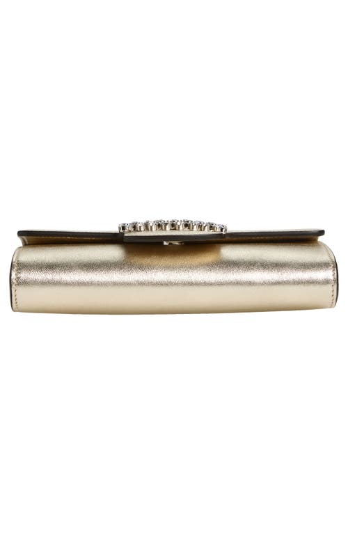Jimmy Choo Bing Crystal Metallic Leather Wallet