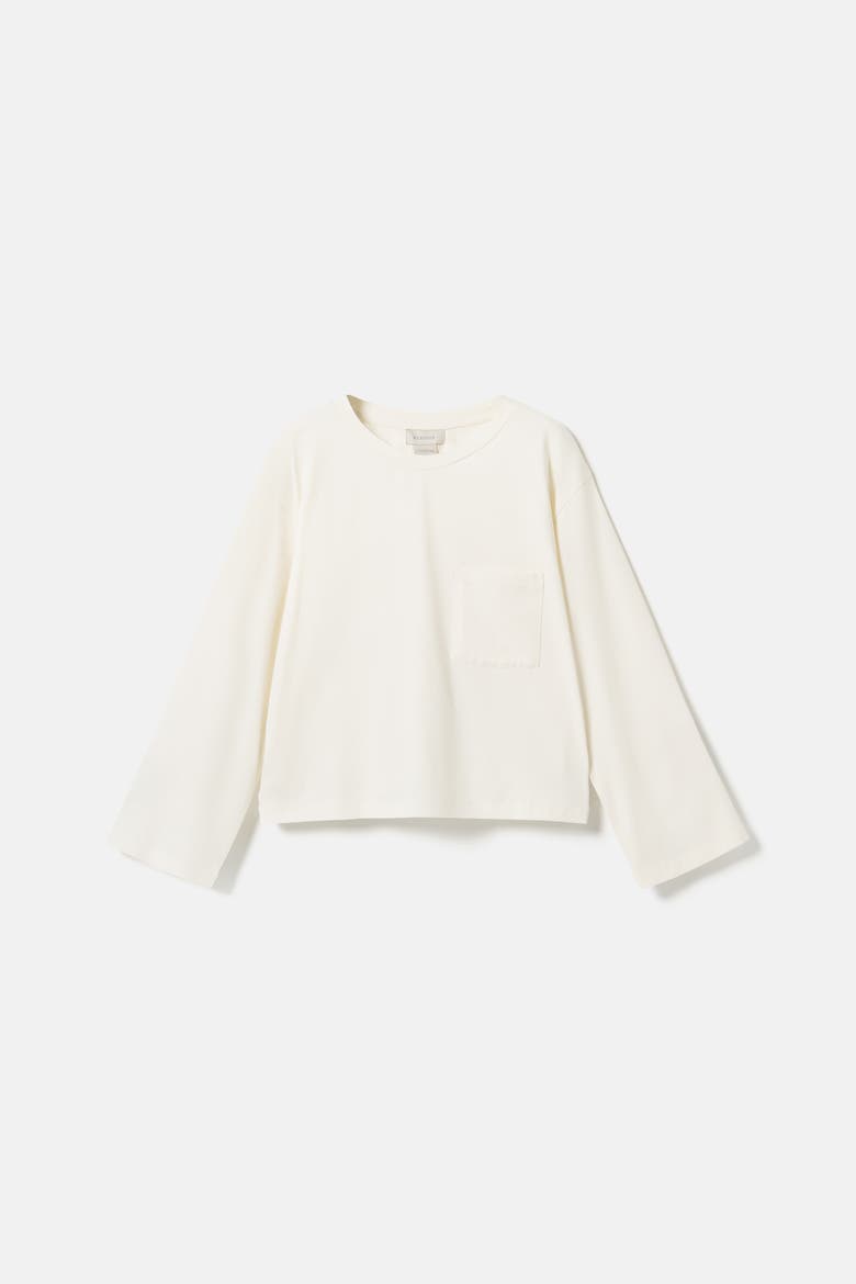 Thir Boxy Wide Sleeve Jersey Top, Alternate, color, Paper