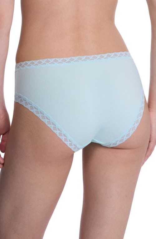 Natori Bliss Lace-trim Cotton Brief Underwear 156058 In Green