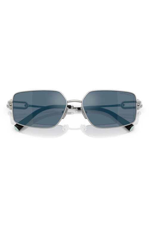 Tiffany & Co . 58mm Rectangular Sunglasses In Blue