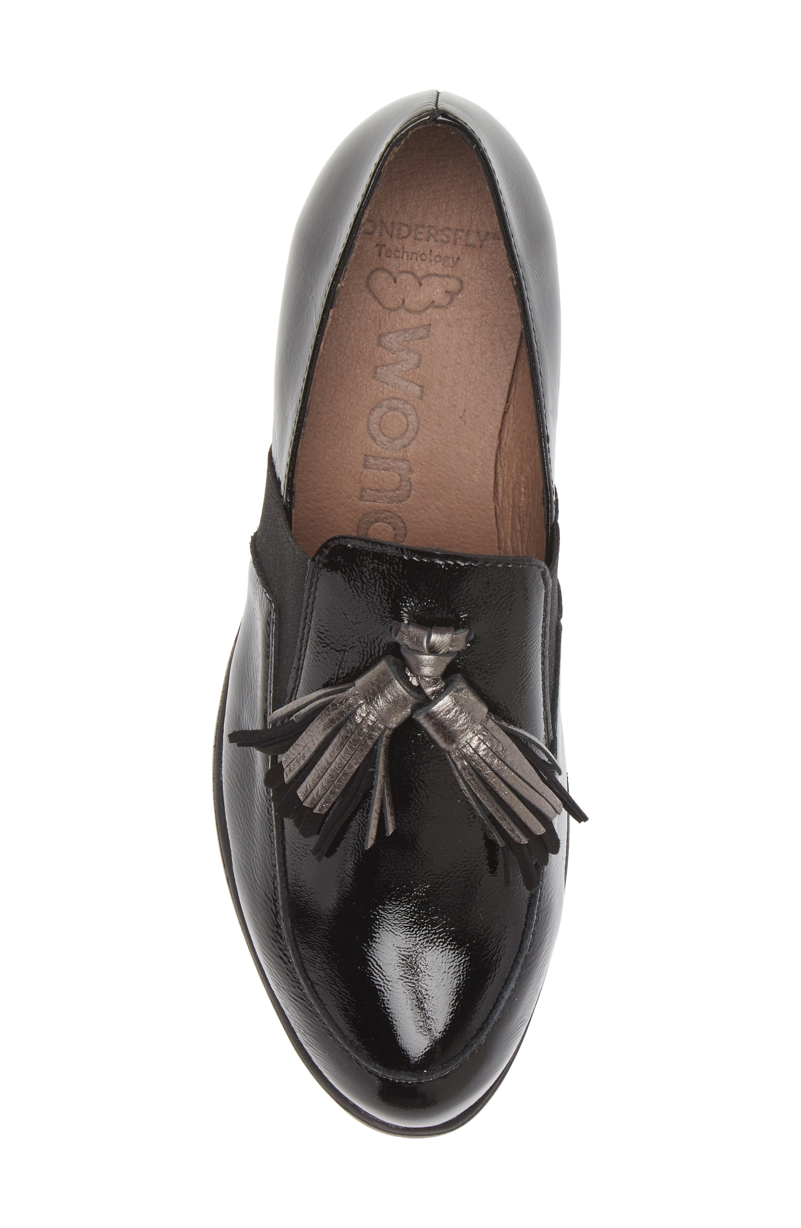 Wonders Loafer Wedge, Alternate, color, Black Lead Combo