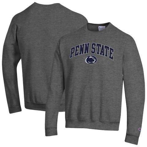 Men's Champion  Heather Charcoal Penn State Nittany Lions Arch Over Logo Pullover Sweatshirt
