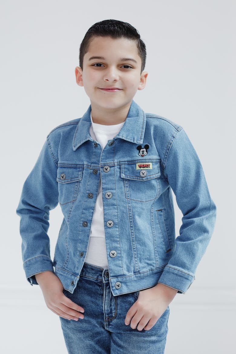 Mickey Mouse & Friends Denim Jacket Overalls and Pants, Alternate, color, Mickey Mouse Blue