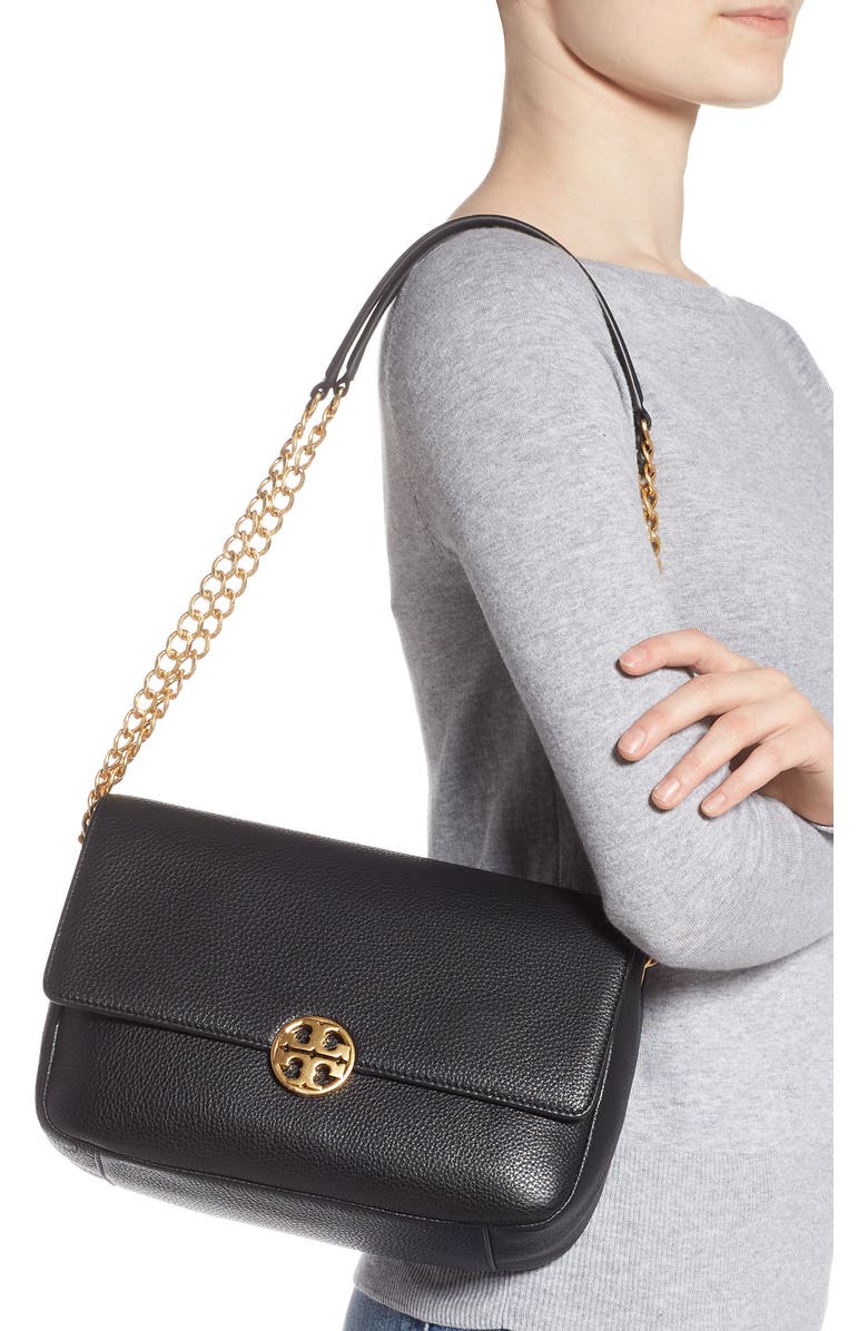 Tory Burch Chelsea Leather Shoulder Bag, Alternate, color,