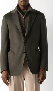 ZEGNA Oasi Cashmere Sport Coat with Detachable Bib