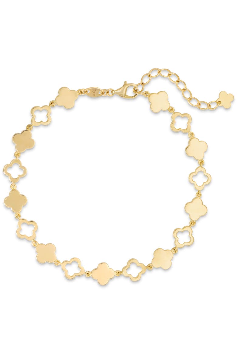 Clover Chain Bracelet in 14K Gold, 7mm, Alternate, color, Yellow Gold