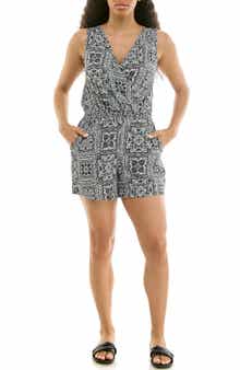 Nina Leonard Smocked Waist Romper