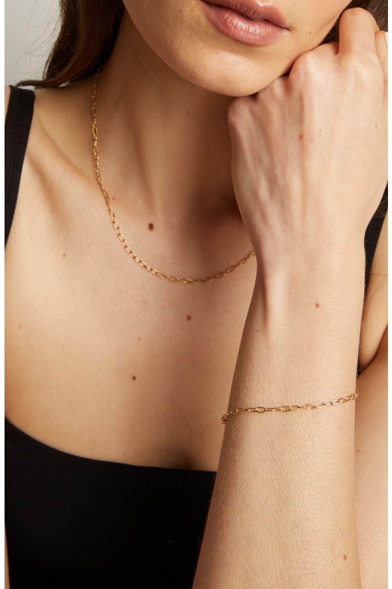 Unbreakable Mini Paperclip Chain Bracelet, Alternate, color, Yellow