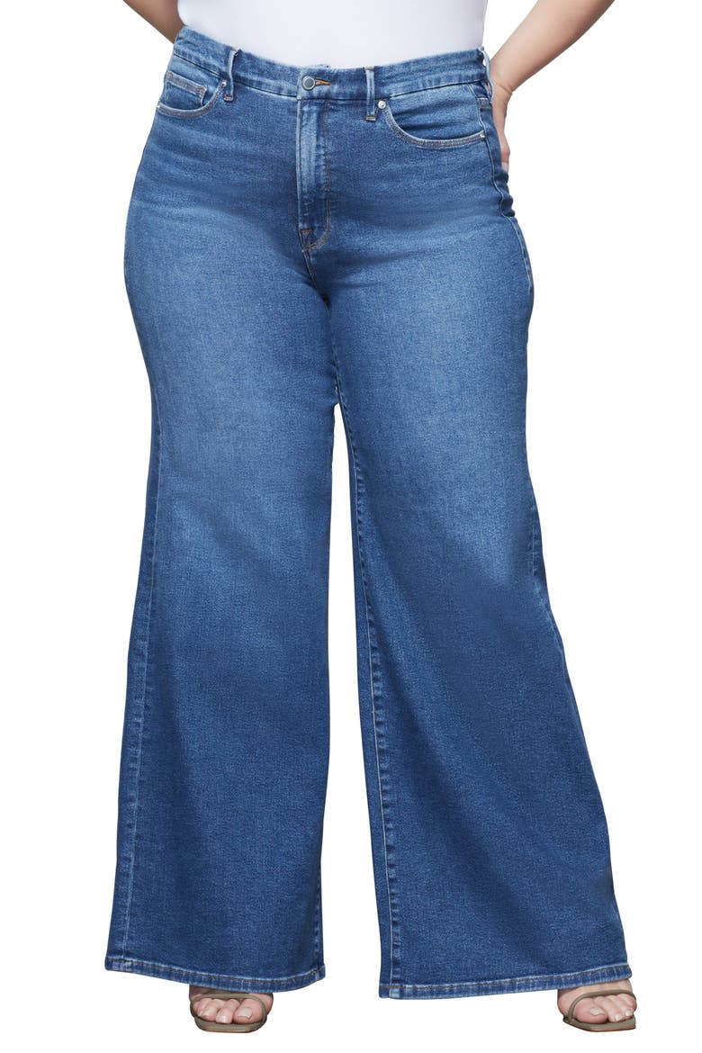 Good Pallazo Wide Leg Jeans, Alternate, color, BLUE451