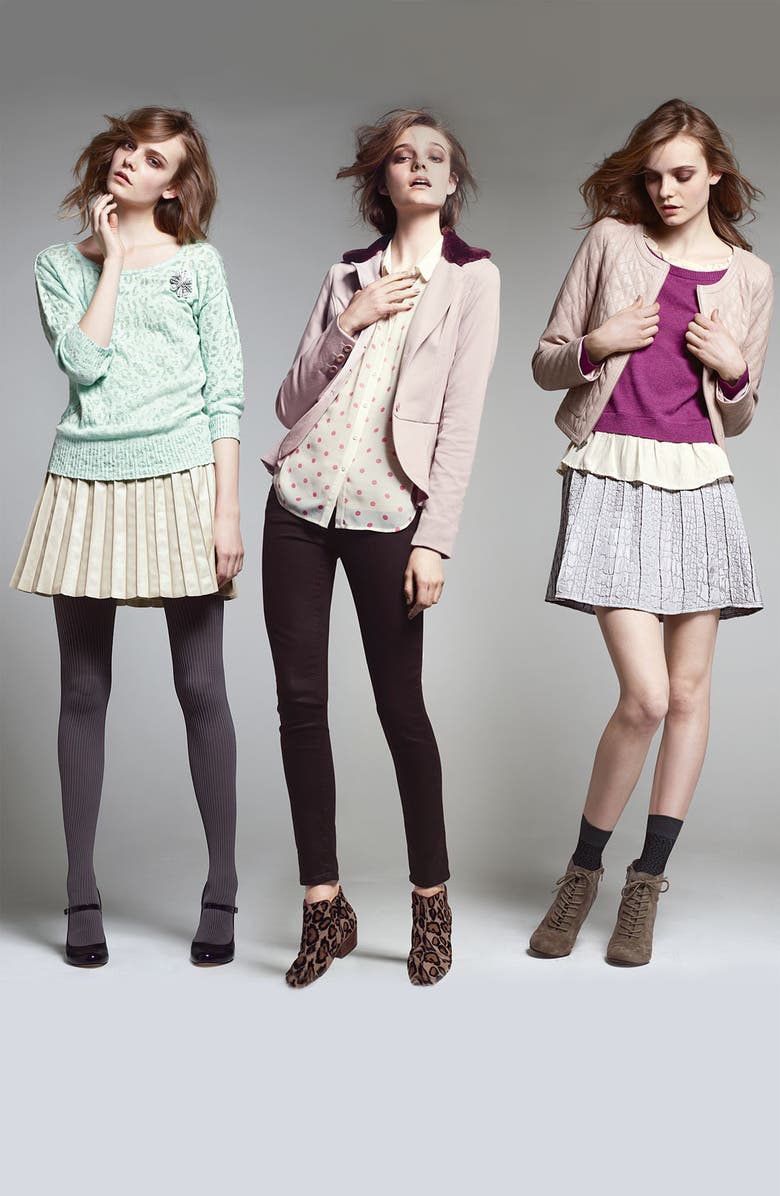 Hinge <sup>®</sup> Chiffon Trimmed Sweater, Alternate, color, 