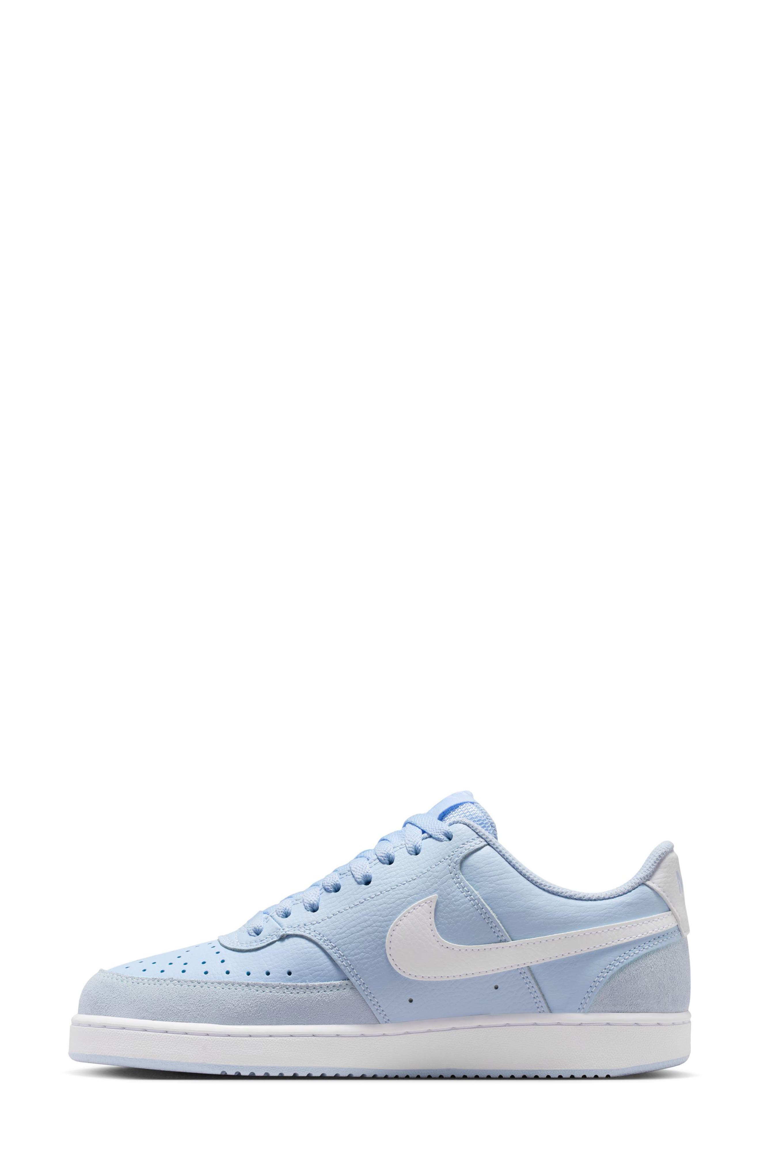 Nike Court Vision Low Sneaker, Alternate, color, Hydrogen Blue/ White