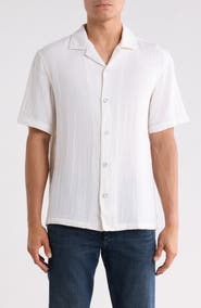 rag & bone Alan Cotton Gauze Camp Shirt