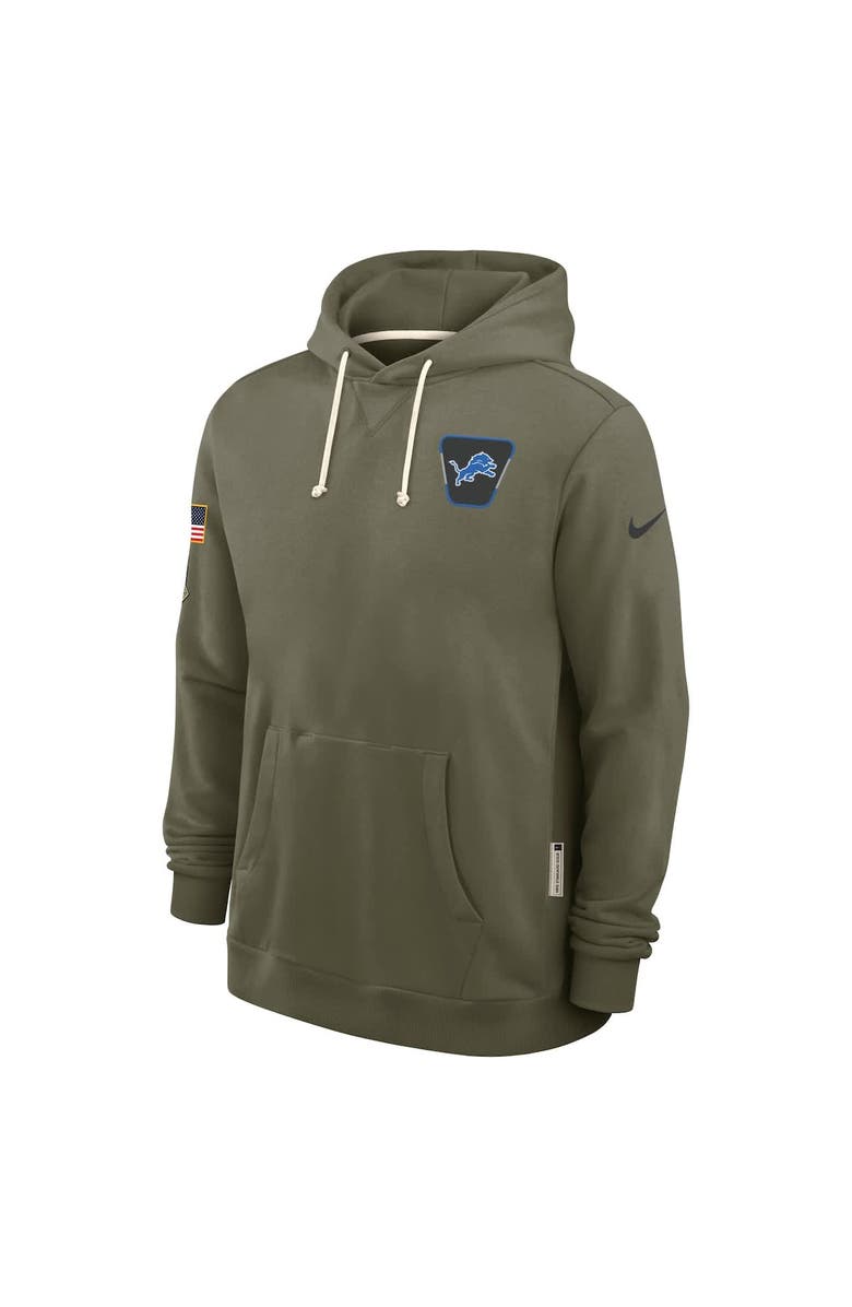 Nike Men's Nike Olive Detroit Lions 2025 Salute to Service Sideline Standard Issue Dri-FIT Hoodie, Alternate, color, Olive