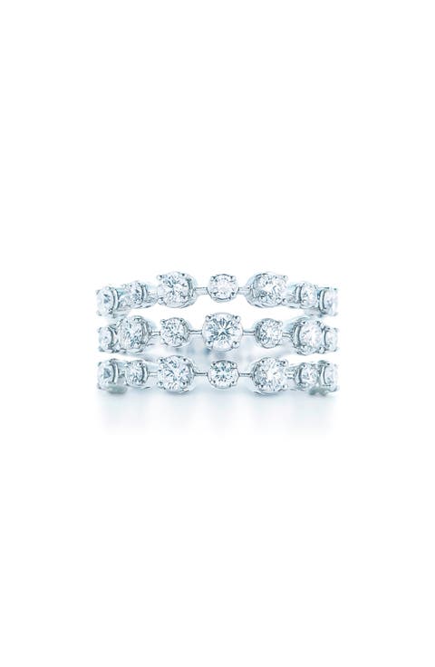 Starry Night 3-Row Diamond Ring