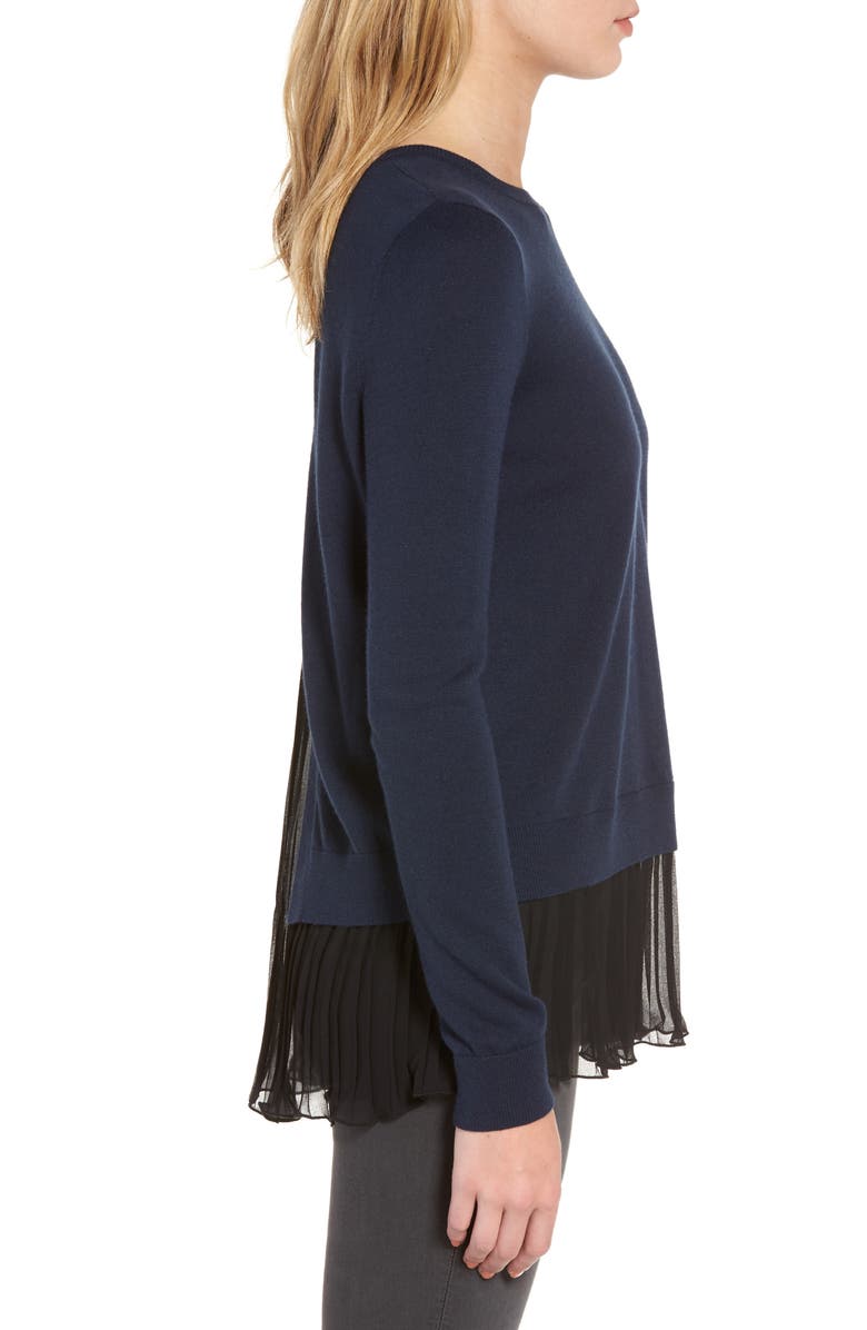 Chelsea28 Pleated Hem Sweater, Alternate, color, 