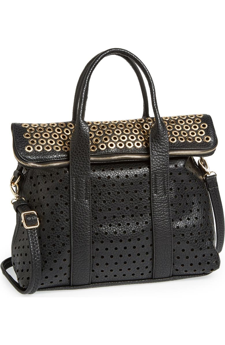 Expressions NYC Faux Leather Satchel, Main, color,