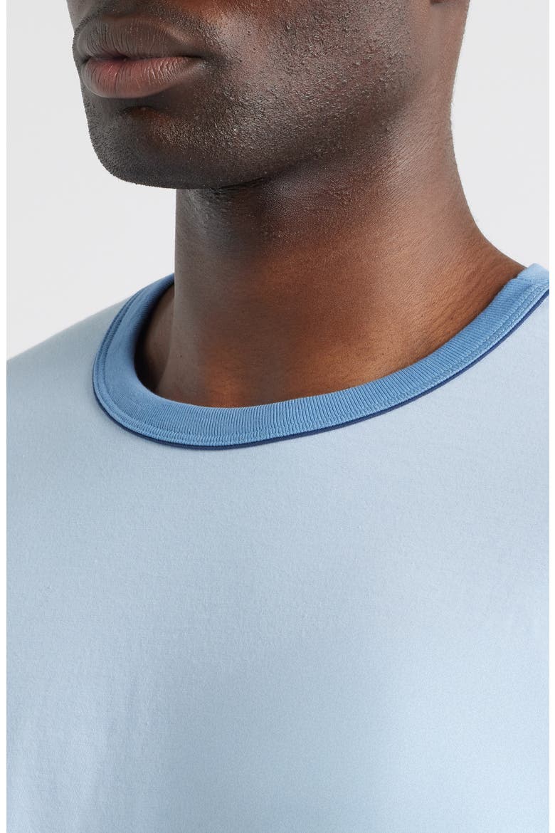 Piping Hot Cotton Ringer T-Shirt, Alternate, color, BLUE