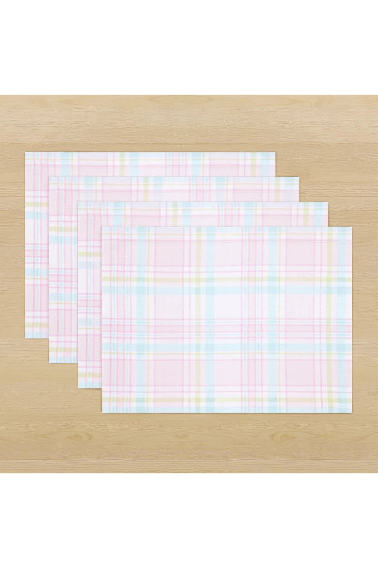 Linen Placemats Set of 4, 14 x 19" - Palm Beach Plaid, Main, color, Palm Beach Plaid