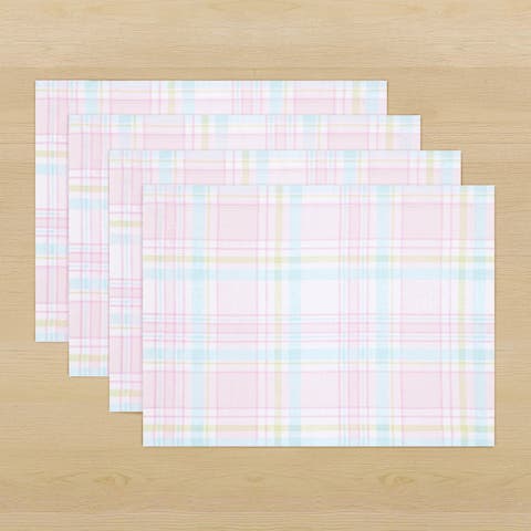 Linen Placemats - Palm Beach Plaid, 14" x 19"