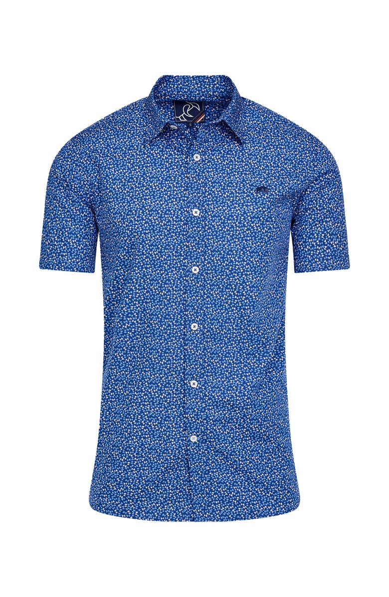 Raging Bull Short Sleeve Flower Bud Shirt, Alternate, color, Navy