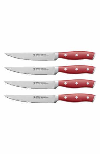 HENCKELS CUTLERY International Forged Accent 4-Piece Steak Knife Set - Red