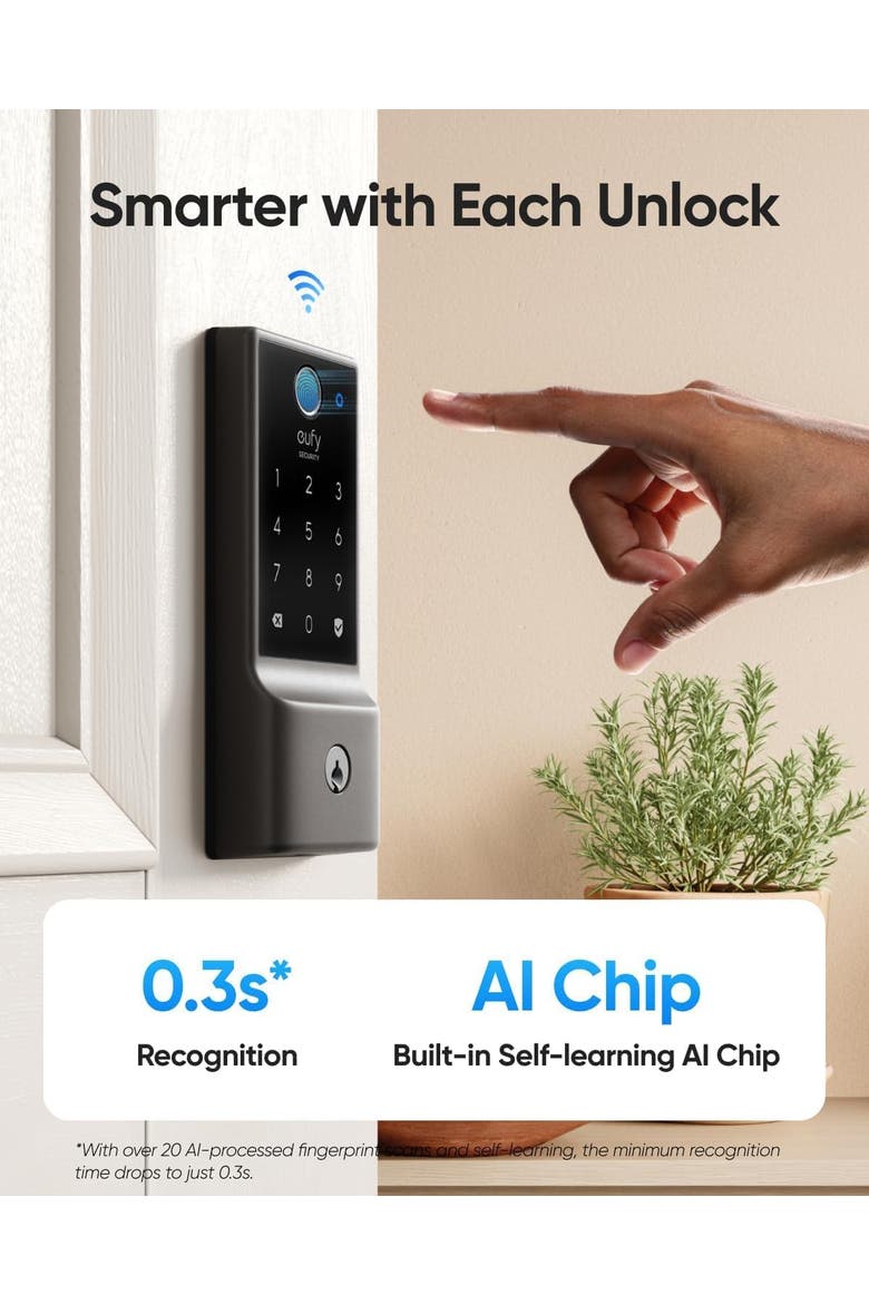Smart Lock C220 Wireless Keyless Entry Door Lock, Alternate, color, Black