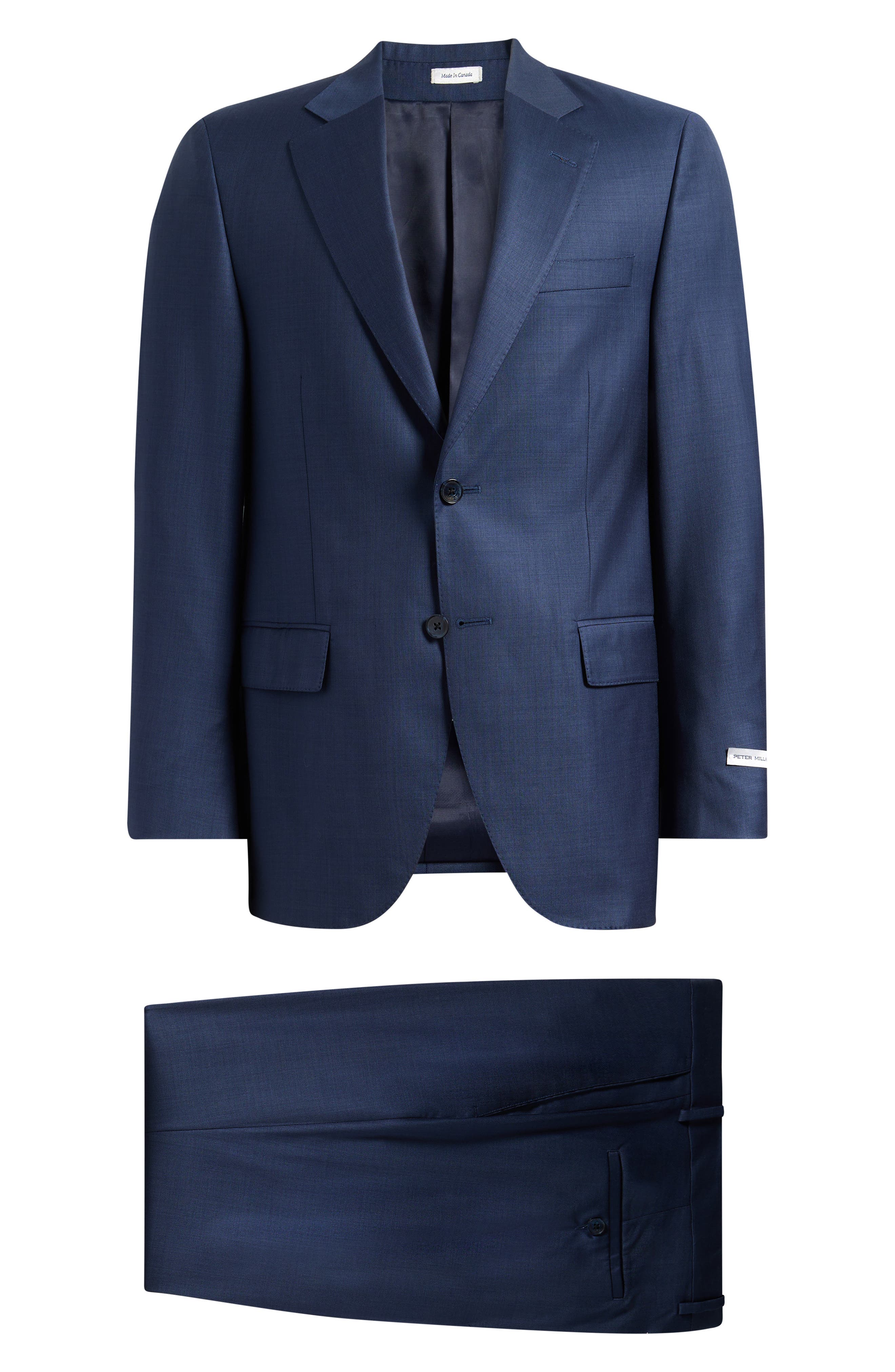 Мужские Peter Millar Flynn Classic Fit Blue Wool Suit — фото 5