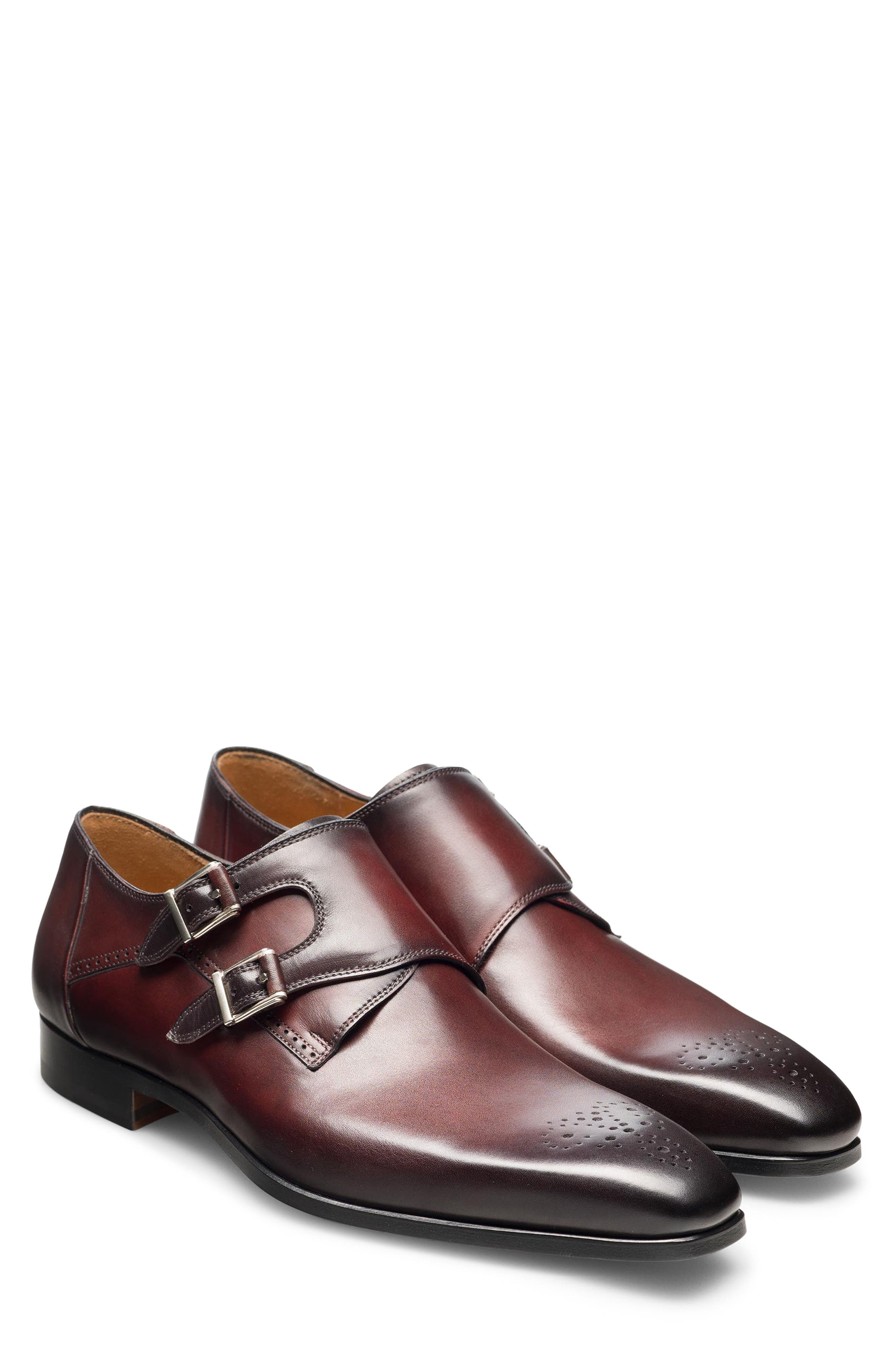 Magnanni Derek II Water Resistant Monk Shoe, Main, color, 