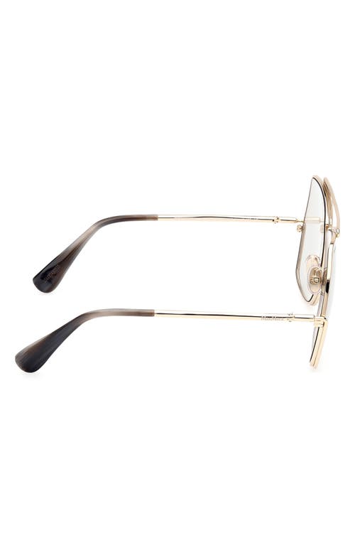 Max Mara 64mm Geometric Sunglasses In Gold