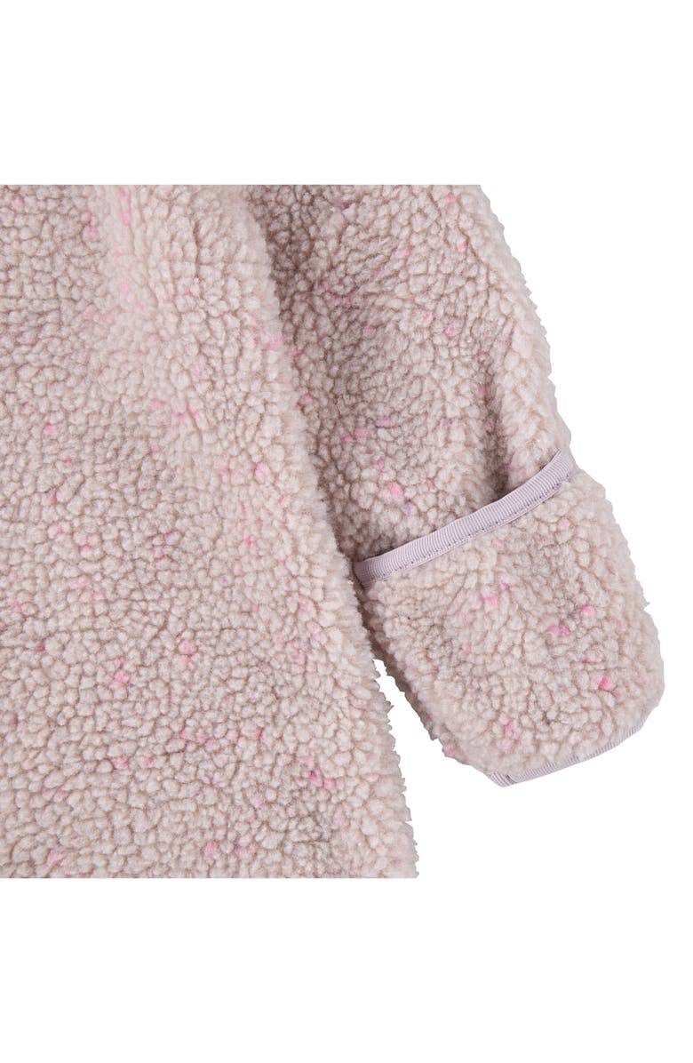 Nike Cozy Comfort Fleece Hooded Romper, Alternate, color, Platinum Violet