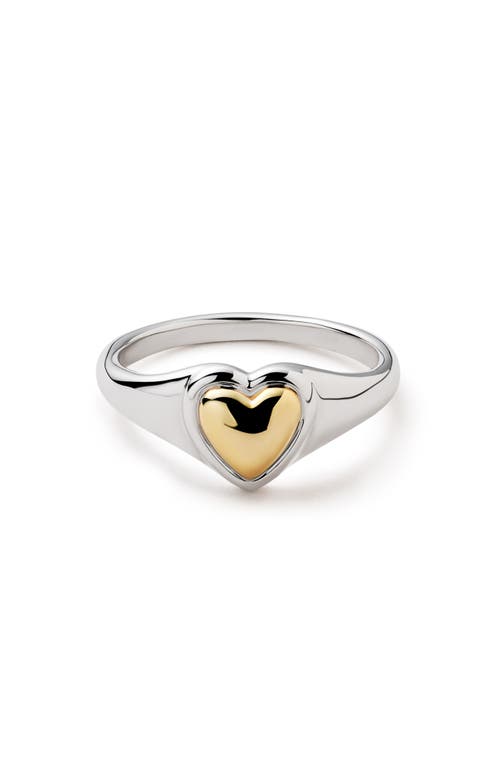 Ana Luisa Elysia Heart Ring In Metallic
