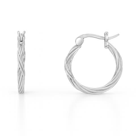 Sterling Sterling Braided Hoop Earrings