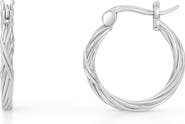 Donatello Gian Sterling Sterling Braided Hoop Earrings
