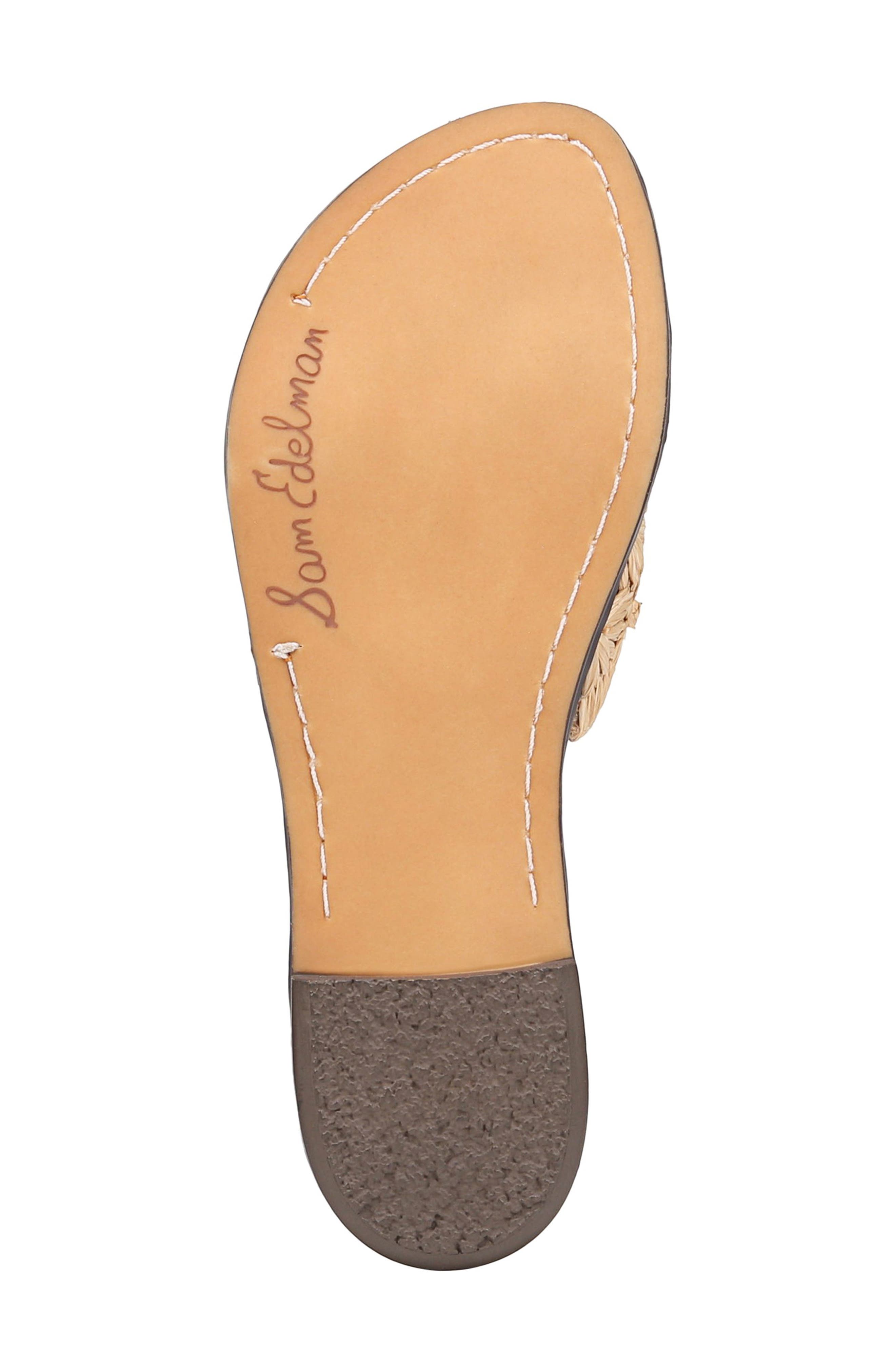 Sam Edelman Giovanna Raffia Slide Sandal, Alternate, color, Beechwood