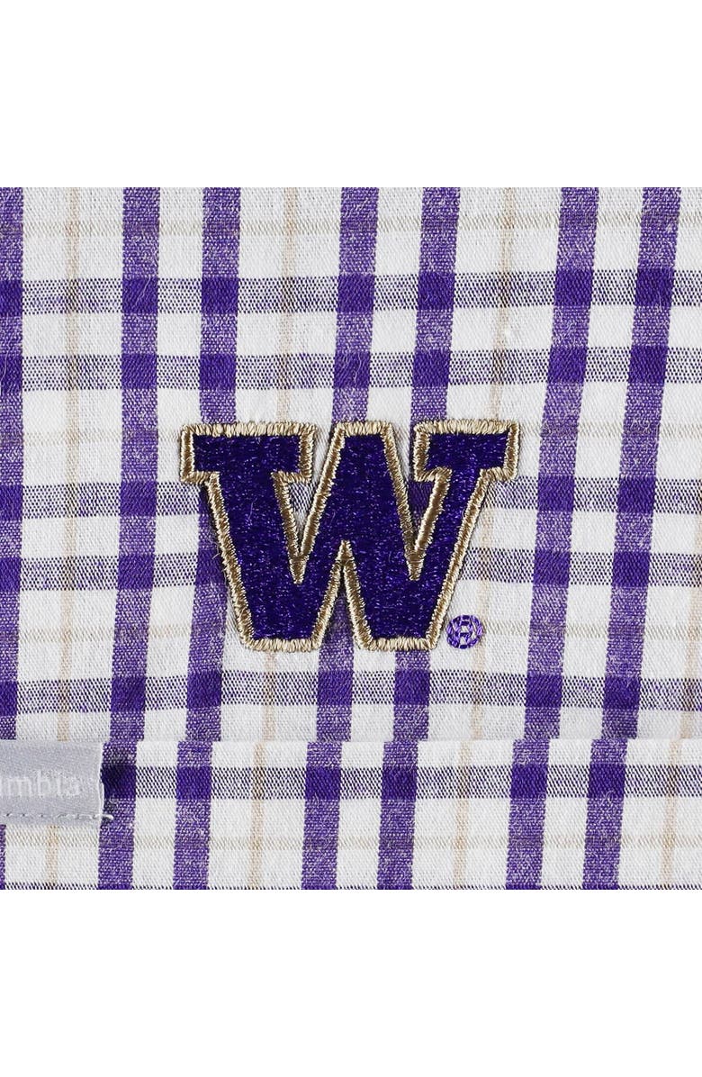Columbia Men's Columbia Purple Washington Huskies Rapid Rivers Logo Button-Down Shirt, Alternate, color, 