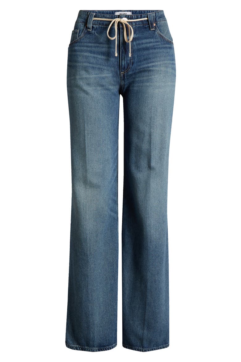 Zoey Tie Waist Wide Leg Jeans, Alternate, color, JAZZ CLUB