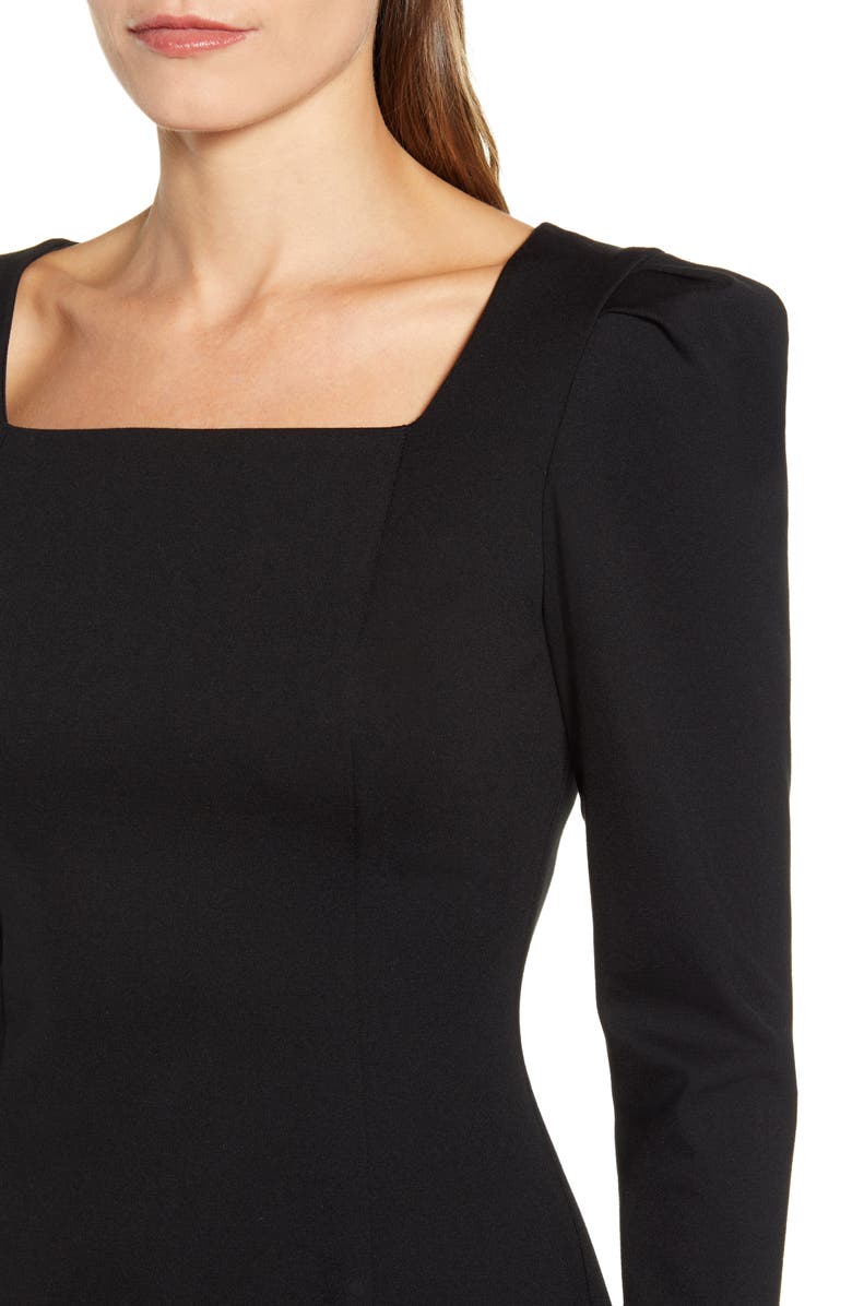 Rachel Parcell Square Neck Long Sleeve Ponte Dress, Alternate, color, 