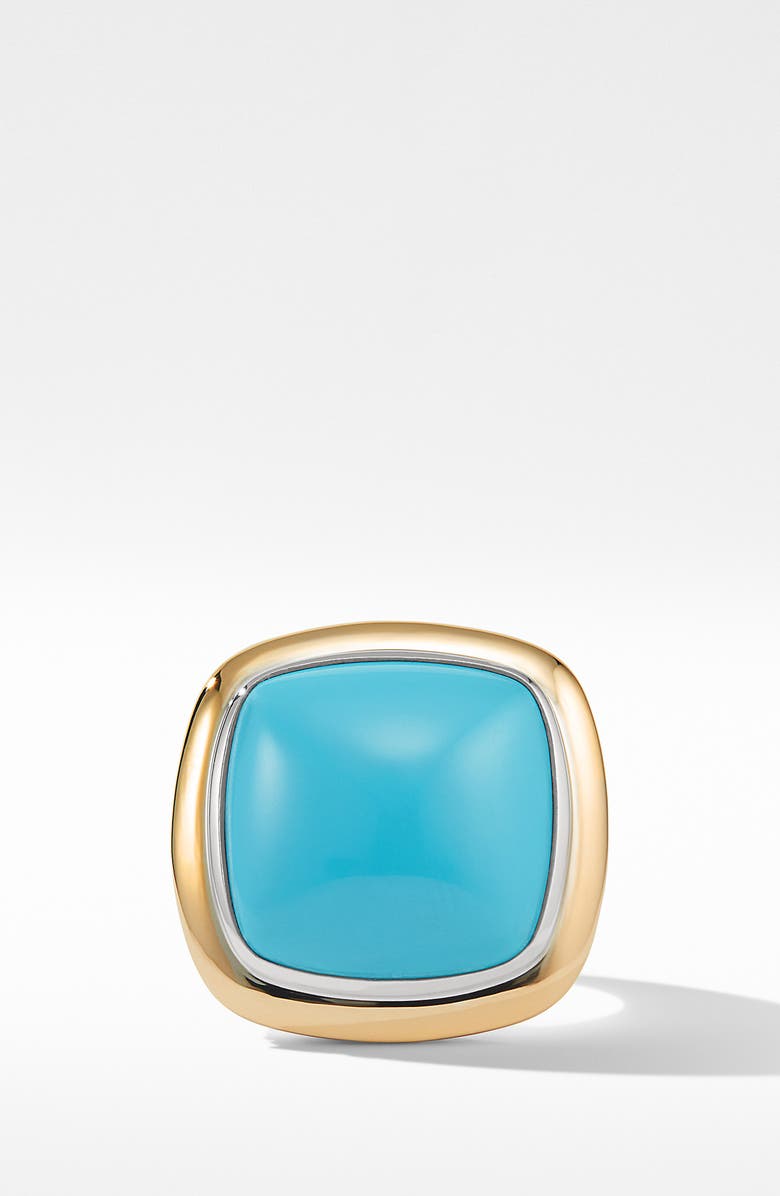 David Yurman Albion<sup>®</sup> Statement Ring with 18K Gold and Champagne Citrine or Reconstituted Turquoise, Alternate, color, 