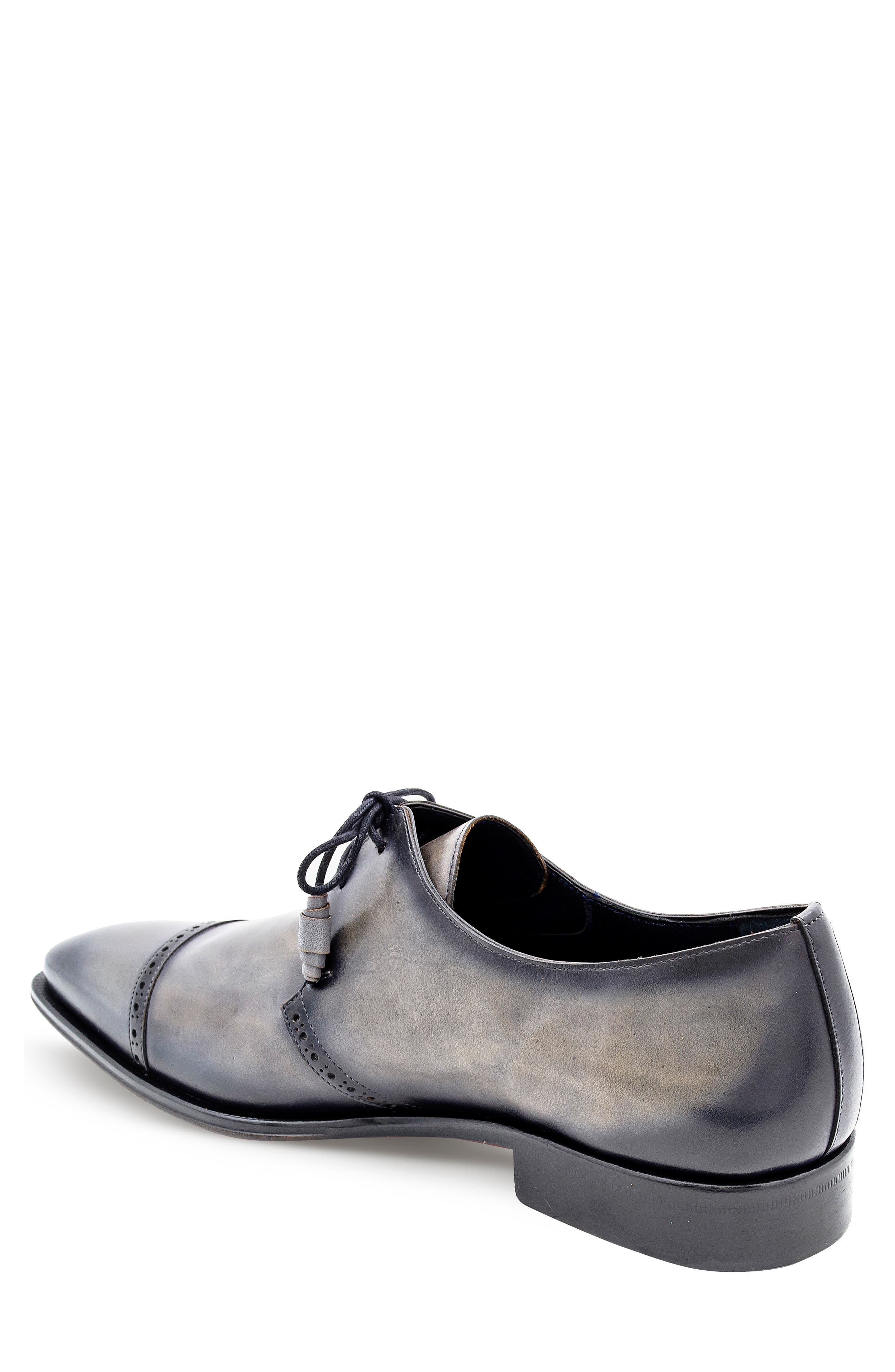 Mezlan 2-Eyelet Cap Toe Leather Derby, Alternate, color, Pearl Grey