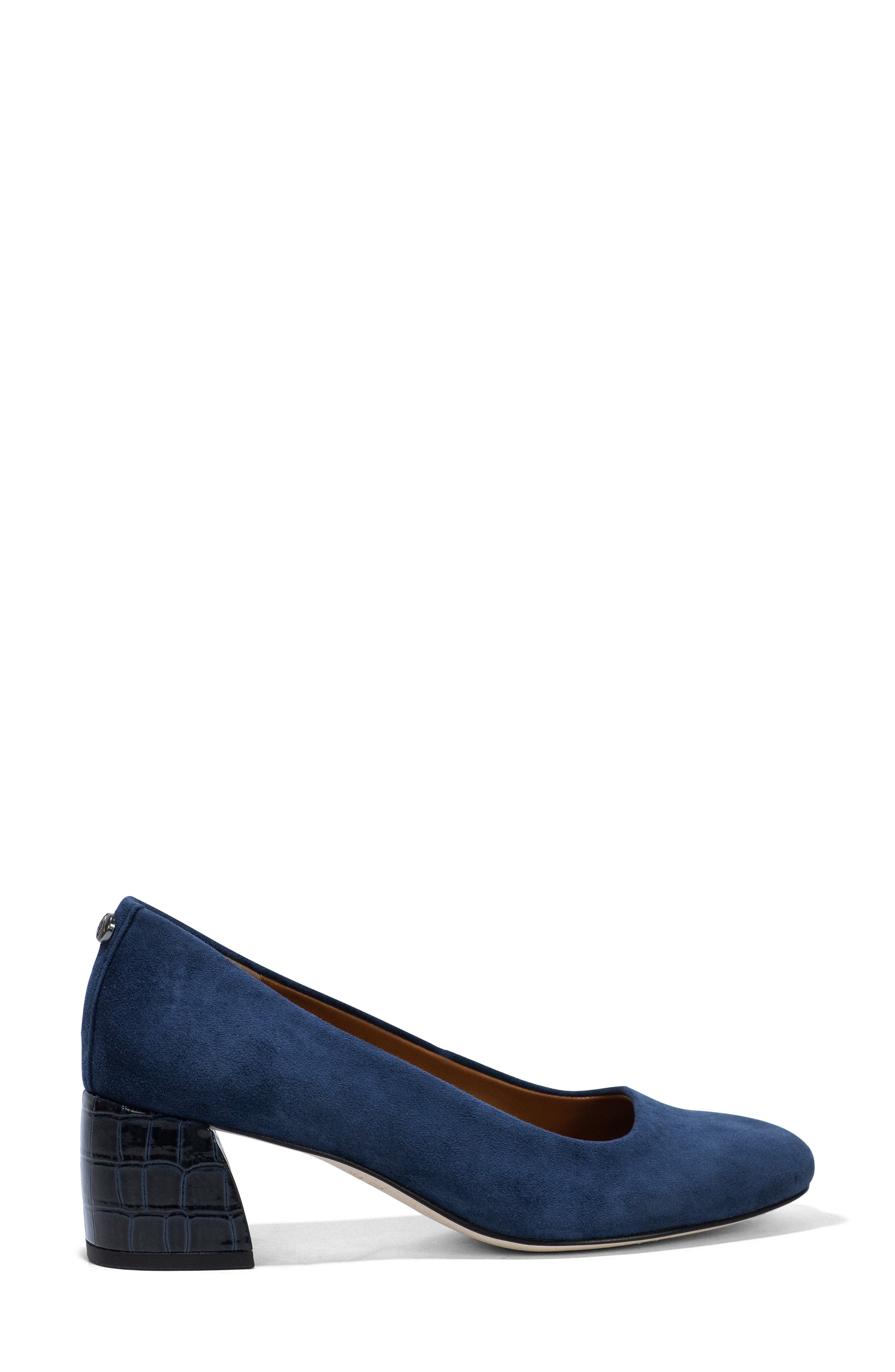 Donald Pliner Square Toe Pump, Alternate, color, Navy