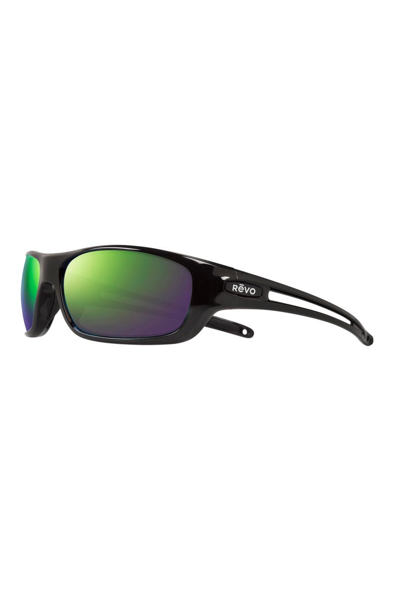 Coast 56mm Polarized Oval Sunglasses, Alternate, color, MATTE BLACK