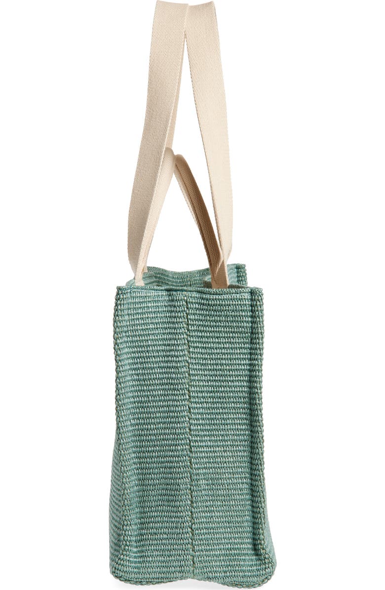 Marni Small Woven Tote Bag, Alternate, color, Sea/ Green