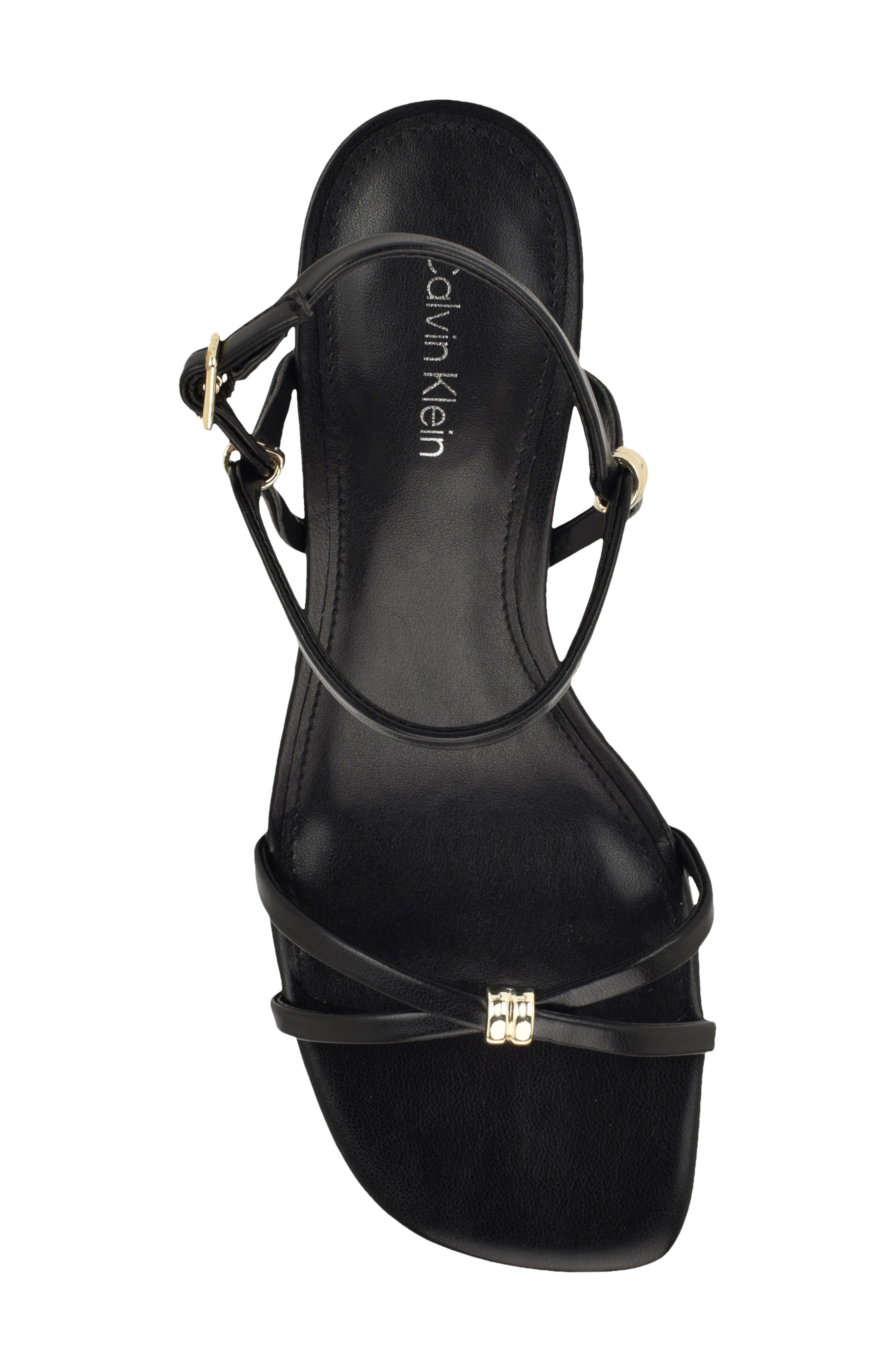 Calvin Klein Rivine Ankle Strap Sandal, Alternate, color, Black