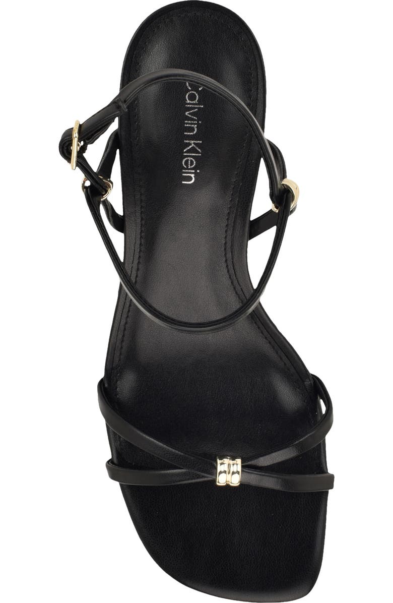 Calvin Klein Rivine Ankle Strap Sandal, Alternate, color, Black