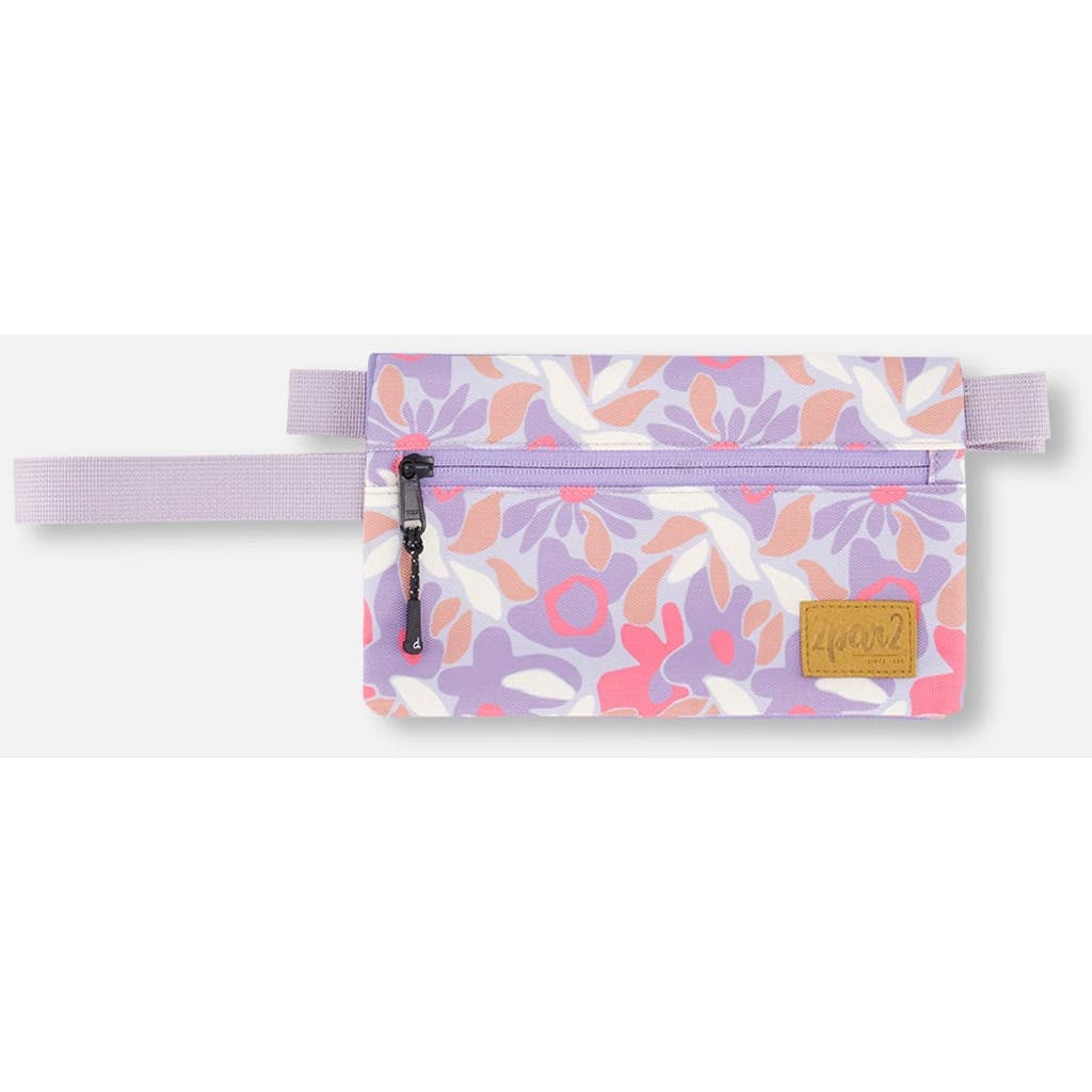 Deux Par Deux Double Pencil Case Cat In Purple