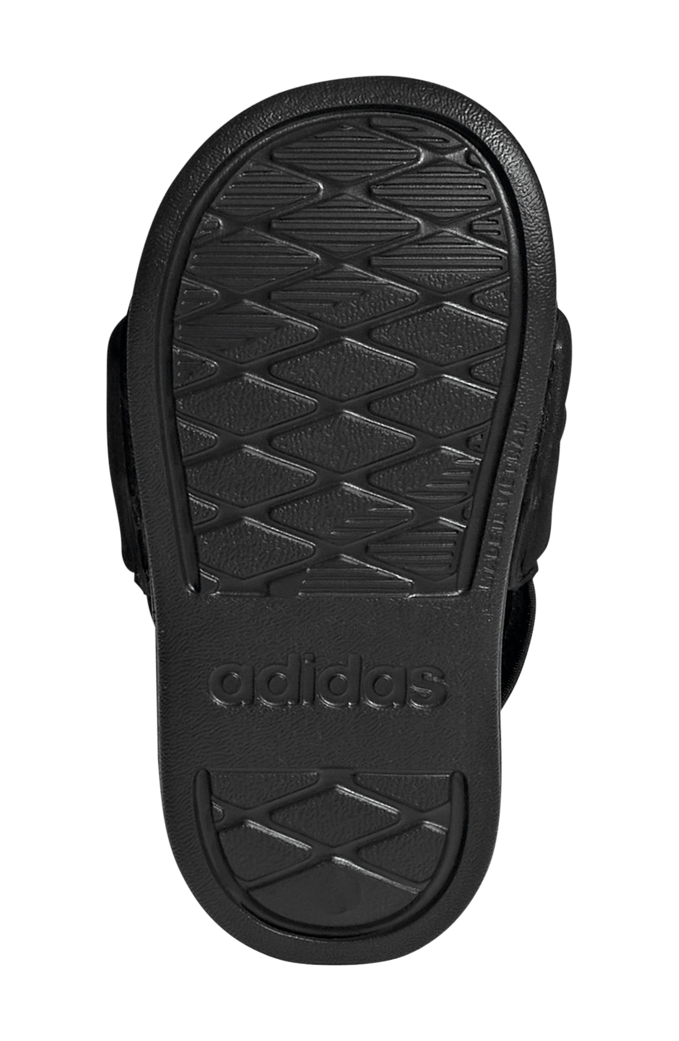 adidas Kids' Adilette Estrap 2.0 Slide Sandal, Alternate, color, Core Black/ Footwear White