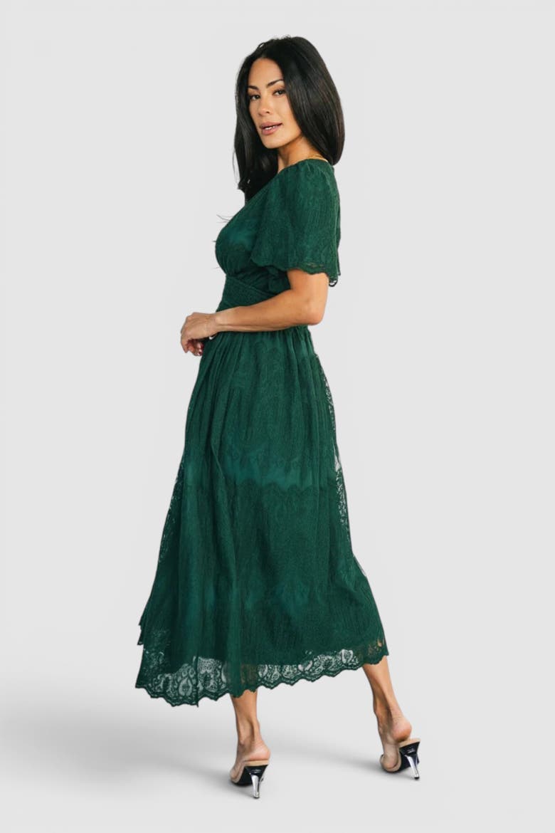 Milena Midi Dress, Alternate, color, Green