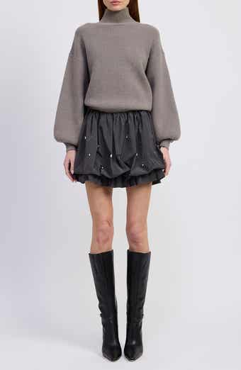 En Saison Florentina Long Sleeve Mixed Media Minidress