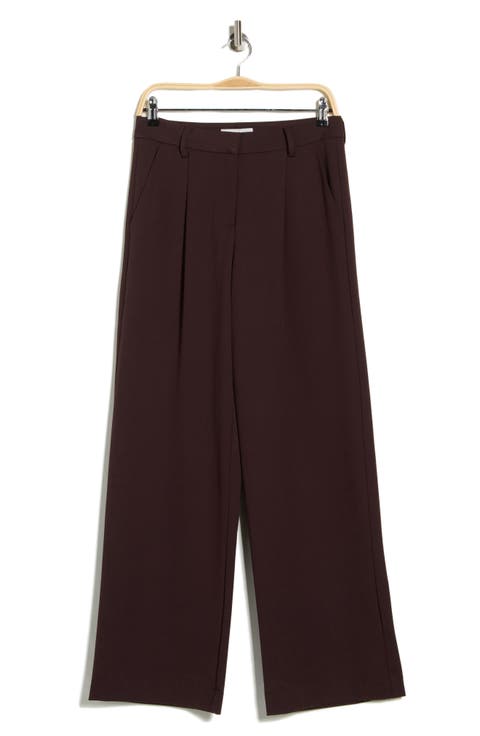 Pleated Wide Leg Trousers